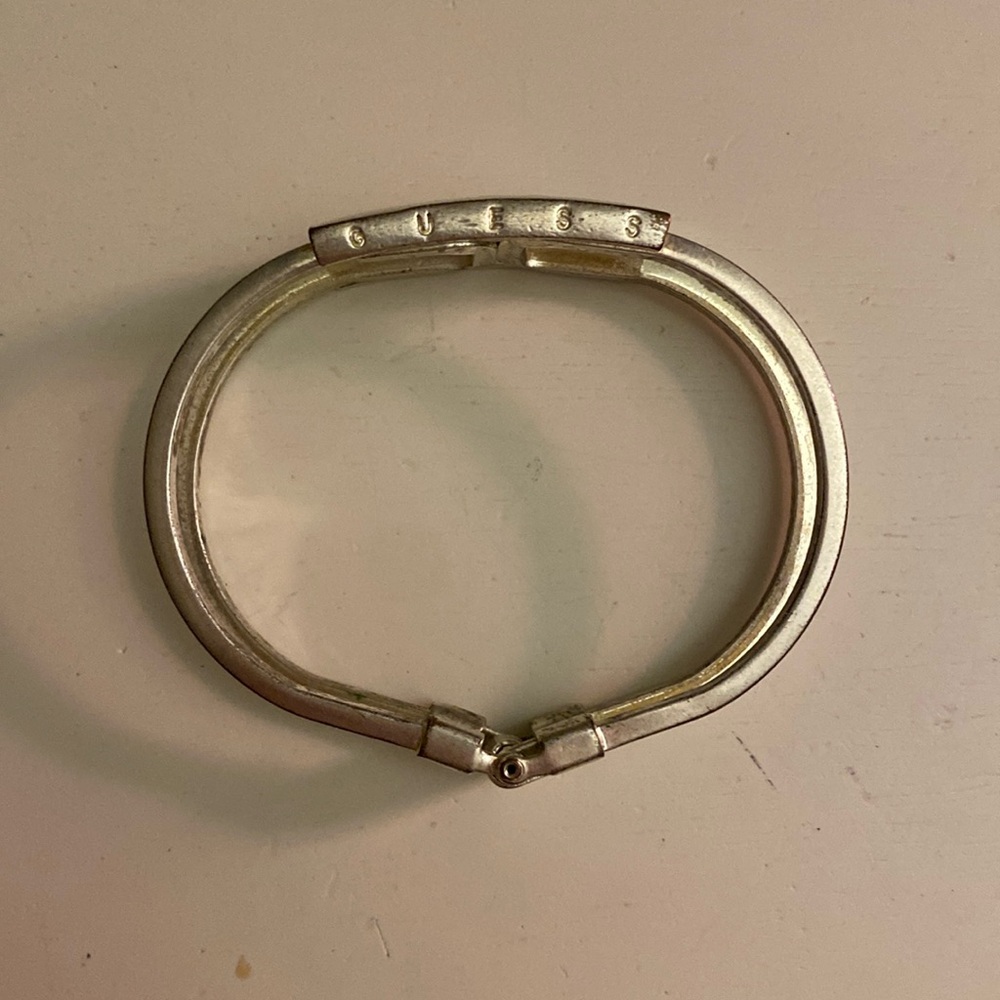 Guess Vintage Signed Silver Link Bracelet